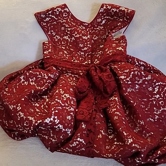 Jona Michelle Red Lace Party Dress Size 5, Girls - Picture 5 of 7
